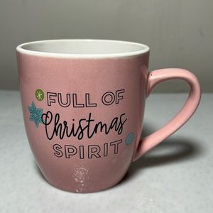 Beauty Muse Pro Pink Coffee Over Sized Mug "Full of Christmas Spirit"